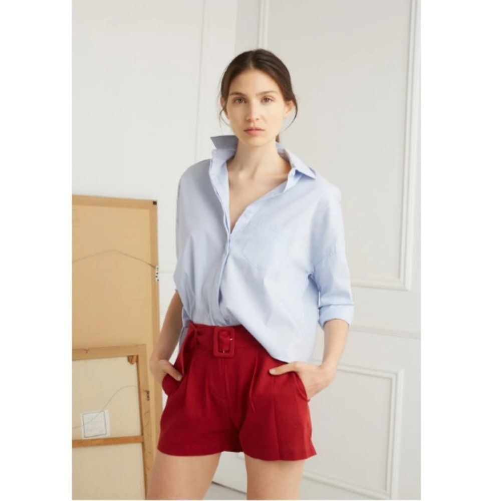 Dèluc Sz. S New with Tags Linen Blend Marylin' Short in Fire Brick